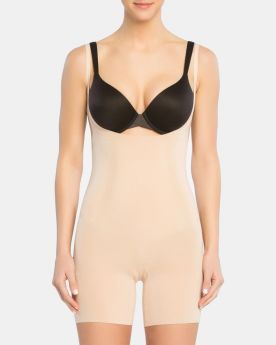 Spanx Oncore Open Bust Mid Thigh Bodysuit