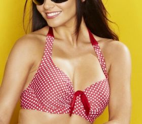 Pour Moi Swimwear Antigua Underwire Halter Bikini Top (India Red/White)