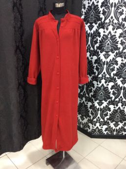 Essence Winter Plush Button Gown (Red)